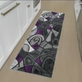 thumbnail image 1 of Purple/Grey/Silver/Black/Abstract Area Rug Modern Contemporary Circles and Wavey Swirlls Design Pattern, 1 of 10