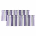 thumbnail image 1 of Purple Grey Stripe Curtain Valances for Windows, Kitchen Valance Window Treatments Panel 2 Pack, Farmhouse Minimalist Striped Rod Pocket Short Curtains for Bathroom Bedroom 54 x 18 Inch, 1 of 8