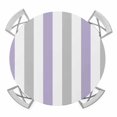 thumbnail image 1 of Purple Grey Stripe Round Fitted Tablecloth with Elastic Edge, Waterproof Table Cloth Table Cover for 45"-54" Tables, Modern Farmhouse Vertical Striped Tablecloths for Dining Picnic Indoor Outdoor, 1 of 9
