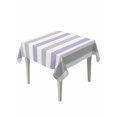 thumbnail image 1 of Purple Grey Stripe Table Cloth, Modern Farmhouse Vertical Striped Waterproof Tablecloth for Square Tables, Reusable Washable Fabric Table Cover for Restaurant Kitchen Dining Tables 60"x60", 1 of 6
