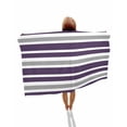thumbnail image 1 of Purple Grey Striped Beach Towels Oversized Super Absorbent, Modern White Abstract Art Aesthetics Lightweight Bath Towel Quick Dry Sets For Bathroom/Pool/Rv Camping/Beach Play/Gym Room/Picnic 23"x47", 1 of 8