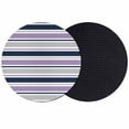 thumbnail image 1 of Purple Grey Striped Coasters Set of 2, Absorbent Coasters for Drinks, Farmhouse Stripes Modern Abstract Art Coaster for Desk Coffee Table Protection, Home Decor House Warming Gifts 4", 1 of 8