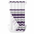 thumbnail image 1 of Purple Grey Striped No Hook Shower Curtain Waterproof,Bathroom Curtains with Snap in Liners and See Through Top Window,Modern White Abstract Art Aesthetics Hotel Bathtub Curtains Shower 54"Wx78"L, 1 of 8
