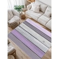 thumbnail image 1 of Purple Grey Stripes Area Rug for Bedroom 3x5 Ft Rustic Atmosphere Wood Grain Super Soft fuzzy Throw Rug Non-Slip Fluffy Plush Indoor Floor Carpet for Living Room Nursery Home Decor, 1 of 8