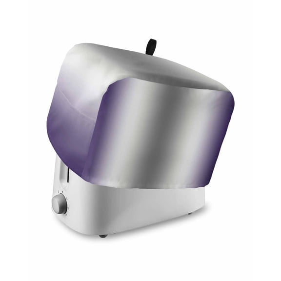 Purple Grey Toaster Cover 2 Slice, Gray Farmhouse Modern Rustic Dustproof Bread Machine Oven Cover with Storage Pockets, Fits Most Kitchen Toasters Protector