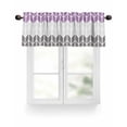 thumbnail image 1 of Purple Grey Valances for Windows Herringbone Quadrangle Geometric Abstract Valance Rod Pocket Light Filtering Short Window Treatments Curtains for Kitchen Bathroom Living Room Bedroom, 42 x 12 Inch, 1 of 7