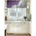 thumbnail image 1 of Purple Grey White Wave Valance for Kitchen Windows, Abstract Geometric Rod Pocket Valances Short Curtains, Modern Ripple Stripe Curtain Valance for Bedroom Bathroom 1 Panel 54x18in, 1 of 8