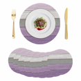 thumbnail image 1 of Purple Grey Wood Grain Round 13 Inch Placemats Set of 8, Ombre Rustic Retro Wooden Plank HeatResistant Non Slip Place Mats for Dining Table, Wipeable Braided Kitchen Table Mats for Housewarming, 1 of 9