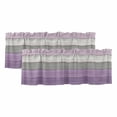 thumbnail image 1 of Purple Grey Wood Grain Valances for Windows, Decorative Rod Pocket Window Valance Curtains, Ombre Rustic Retro Wooden Plank Short Curtain Drapes for Kitchen/Living Room, 2 Panels, 42" W x 12" L, 1 of 8
