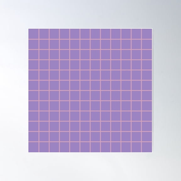 Purple Grid Poster Wall Art, Modern Wall Decor For Living Room Bedroom, 24x24 UNFRAMED