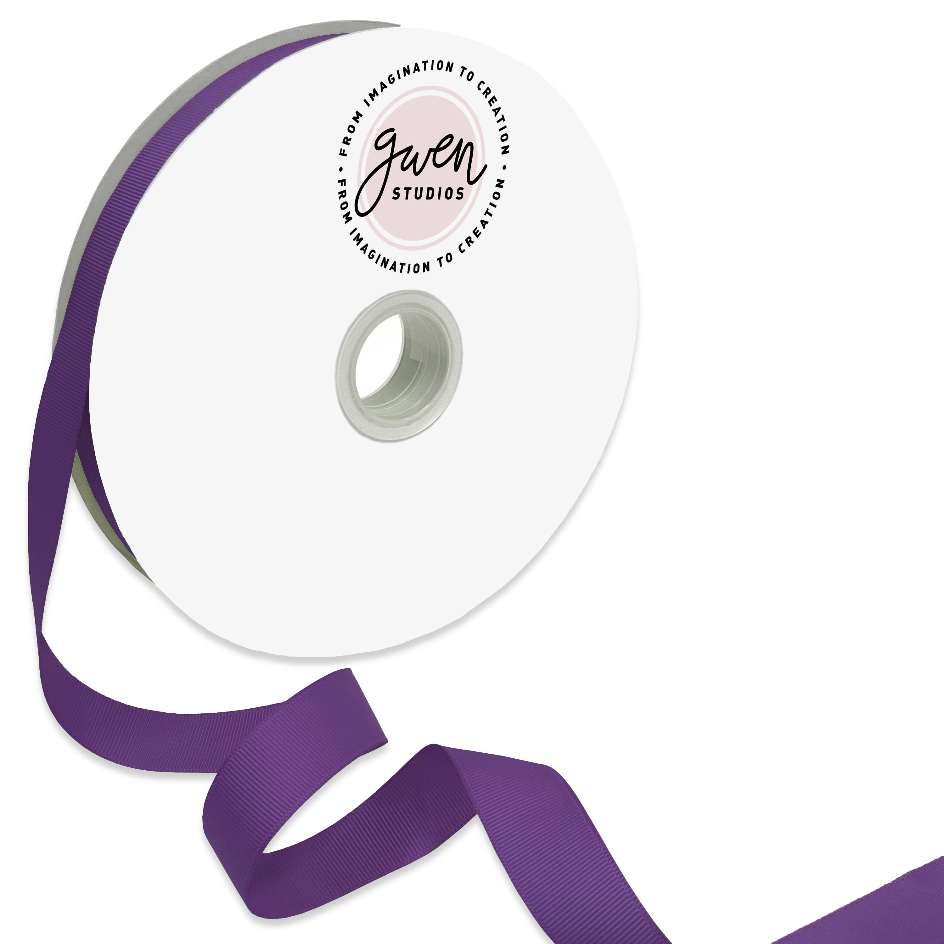 Purple Grosgrain Ribbon for Crafts and Bows, 7/8" x 100 Yards by Gwen Studios