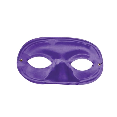 Purple Half Domino Mask Adult Halloween Accessory