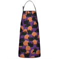 thumbnail image 1 of Purple Halloween Black Cats and Pumpkins Apron-Garden Aprons for Women with Pockets-Cotton Linen Waterproof Kitchen Cooking Gardening Aprons Adjustable for Kitchen,Cooking,BBQ and Salon 33"x27", 1 of 7