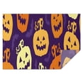 thumbnail image 1 of Purple Halloween Jack Lanterns Rectangle Tablecloth 60"x84",Waterproof Polyester Rectangle Table Cloth, Wipeable Spillproof Polyester Tablecloth for Dining, Camping, Indoor and Outdoor, 1 of 5