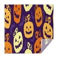 thumbnail image 1 of Purple Halloween Jack Lanterns Square Tablecloth,Waterproof Square Table Cover,Wipeable Spillproof Washable Table Cover for Home Kitchen Party Decor 52"x52"(132x132cm), 1 of 6