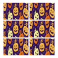 thumbnail image 1 of Purple Halloween Jack Lanterns Summer Placemats Table Placemats Set Of 6-Linen Kitchen Washable Placemats Table Mats 11.8"x17.7" Non-Slip Heat Resistant, 1 of 5