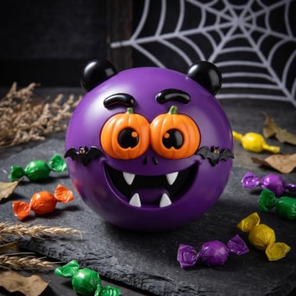 Purple Halloween Monster Squishy Toy, Slow Rising Soft Squeeze Stress Relief Ball, Fun Sensory Play Toy For Daily Anxiety Calming Use
