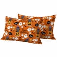 thumbnail image 1 of Purple Halloween Outdoor Waterproof Pillow Covers, Pumpkins Cat Ghost Black Bat Decorative Rectangle Throw Pillowcase Sofa Cushion Sham for Patio/Couch/Chair, 20"x12" 2 Pack, 1 of 8