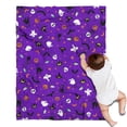 thumbnail image 1 of Purple Halloween Pattern Blanket,Comfortable Soft Lamb Wool Throw Blanket,All Season,Warm Lightweight Blankets for Sofa Bed Couch Living Room Chair,30"x40", 1 of 4