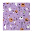 thumbnail image 1 of Purple Halloween Pattern Square Fitted Tablecloth with Elastic Edge,Square Table Cover,Washable Elastic Table Cover for Home Kitchen Party Decor 34"x34", 1 of 6