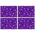 thumbnail image 1 of Purple Halloween Pattern Summer Placemats Table Placemats Set Of 4-Linen Kitchen Washable Placemats Table Mats 11.8"x17.7" Non-Slip Heat Resistant, 1 of 6
