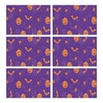 thumbnail image 1 of Purple Halloween Pumpkins Bats and Spiders Summer Placemats Table Placemats Set Of 6-Linen Kitchen Washable Placemats Table Mats 11.8"x17.7" Non-Slip Heat Resistant, 1 of 5