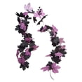thumbnail image 1 of Purple Halloween Vine Garland, Battery Operated Lighted Black Twig Decor with Bat Accents, Spooky Artificial Vine for Mantel, Fireplace, Stair, Indoor & Outdoor Halloween Party Decoration, 1 of 7