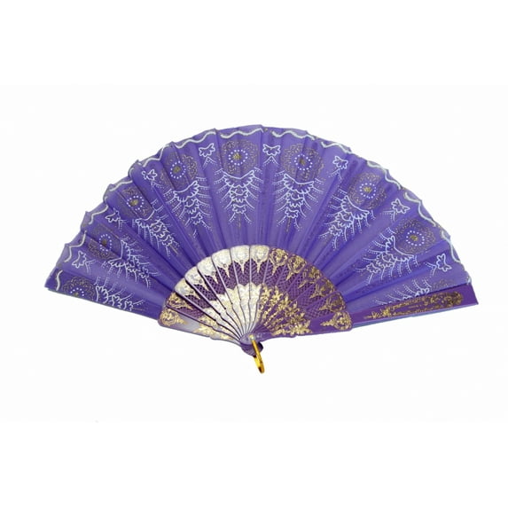Purple Hand Fan