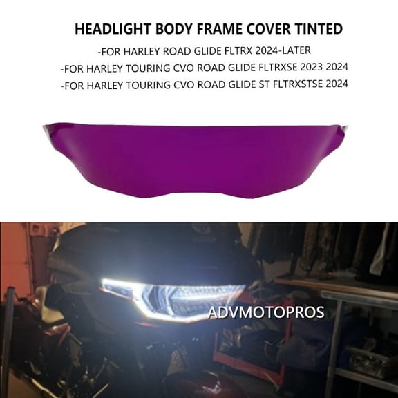 Purple Headlight Protector Fairing Cover For Harley CVO Road Glide ST FLTRXSE 2024 2025 Road Glide FLTRX 2024 -later