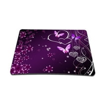 Purple Heart Butterfly Colored 1 X Standard 7 x 9 Rectangle Non - Slip Rubber Mouse Pad
