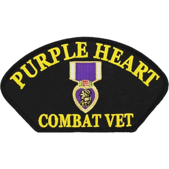Eagle Emblems PM1350 Patch - Hat, Purple Heart - 5.25 x 3 in.