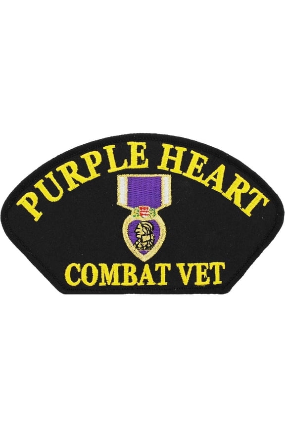 PM1350 Patch - Hat, Purple Heart - 5.25 x 3 in.
