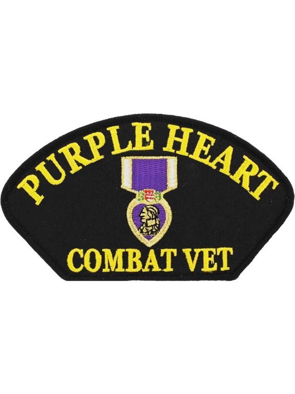 PM1350 Patch - Hat, Purple Heart - 5.25 x 3 in.