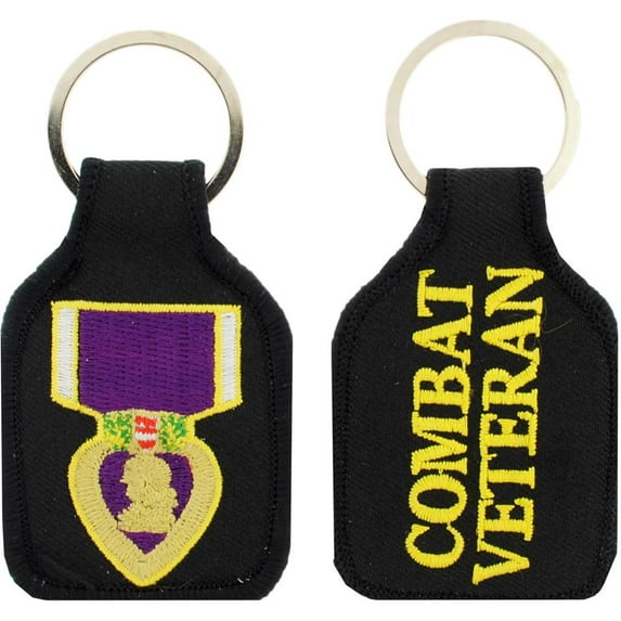 Eagle Emblems KC0166 Key Ring - Purple Heart - Embark - 1.88 x 2.75 in.