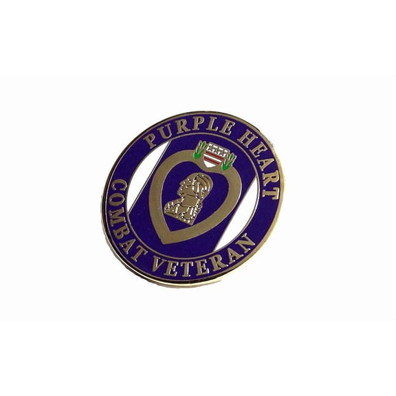 Purple Heart Combat Veteran Marines Navy Army Air Force Lapel Hat Pin PPM7507 2 Pins