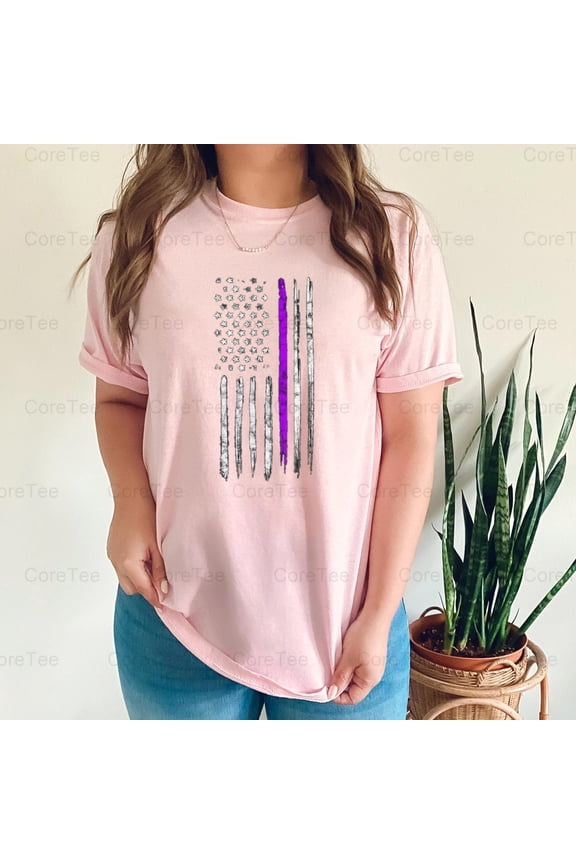 Purple Heart Day Military Saying Proud Our Veteran Hero Honor Sacrifice T-Shirt Unisex, up to 5XL