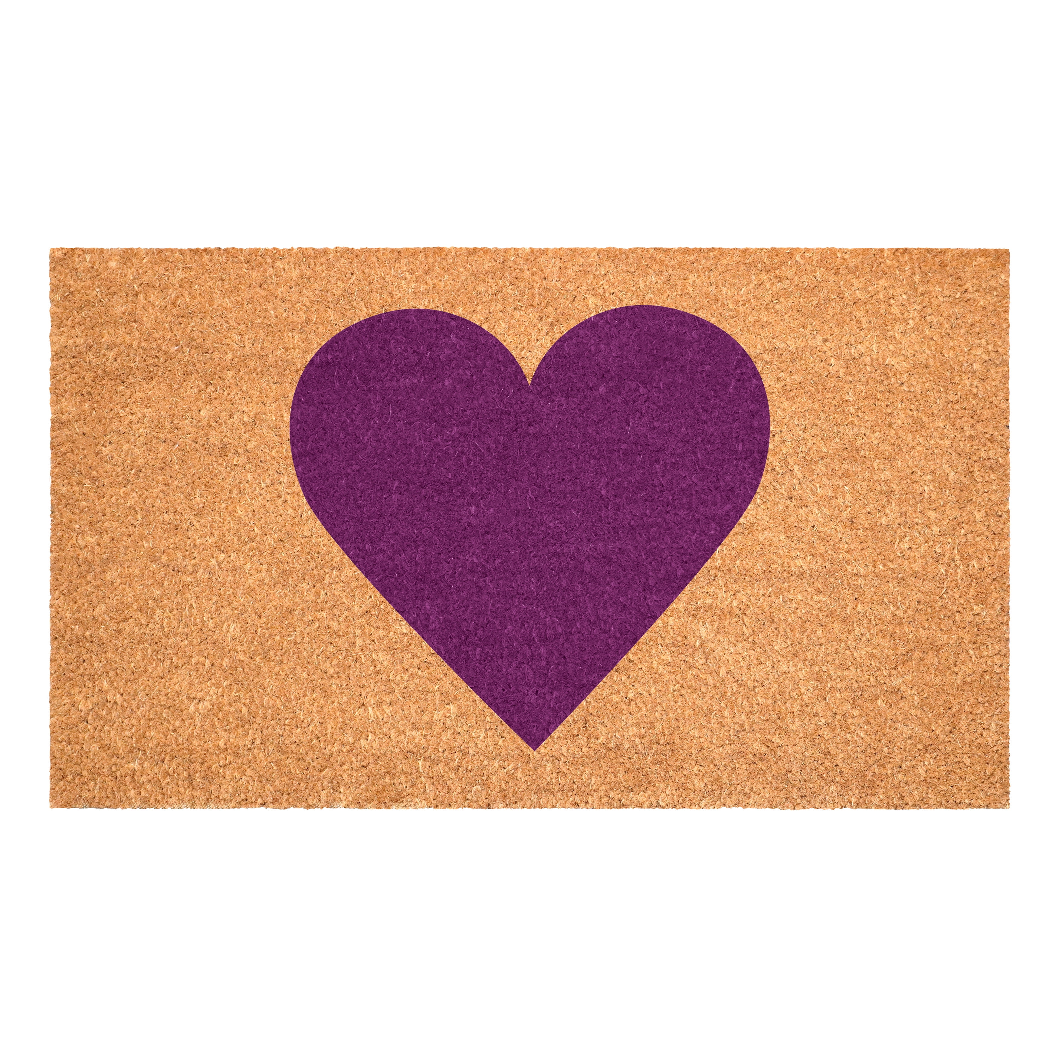 Calloway Mills 106771729 Purple Heart Doormat, 17 x 29 in.