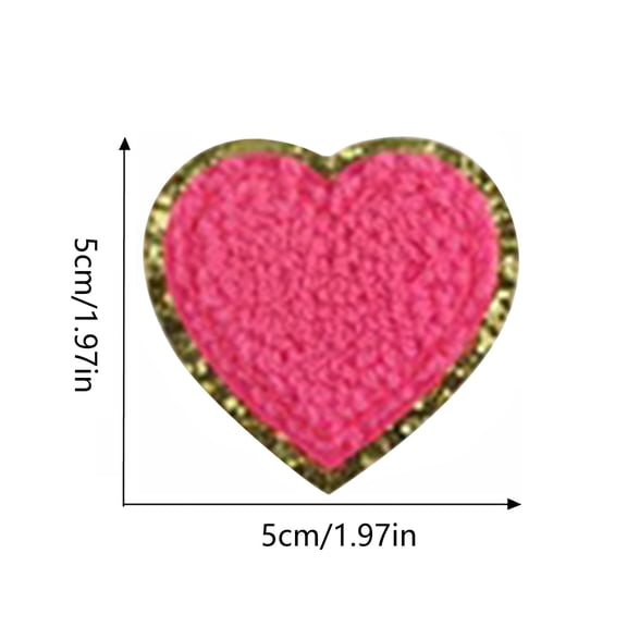 Purple Heart Embroidered Patch, Cloth Self-Adhesive Decal for Clothes Home Decoration E