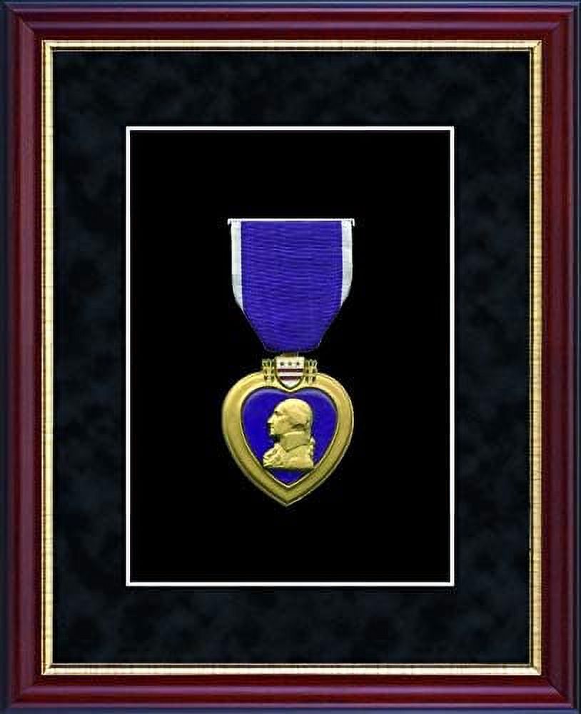 Purple Heart Medal Display Frame Featuring Moulding And Museum