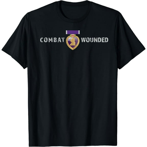 Purple Heart Shirt Combat Wounded Military Vet Tee