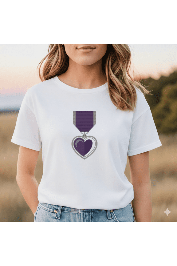 Purple Heart Valor Courage Service Honor Military Pride Unisex T-Shirt, up to size 5XL