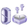 thumbnail image 1 of Purple Heart Wireless Earbuds for Girls Kids, Cute Mini Tiny Small Invisible Earbuds Wireless Bluetooth for Small Ears Canals Women Rose Gold Kawai Blue Tooth Ear Buds for iPhone Android, 1 of 7