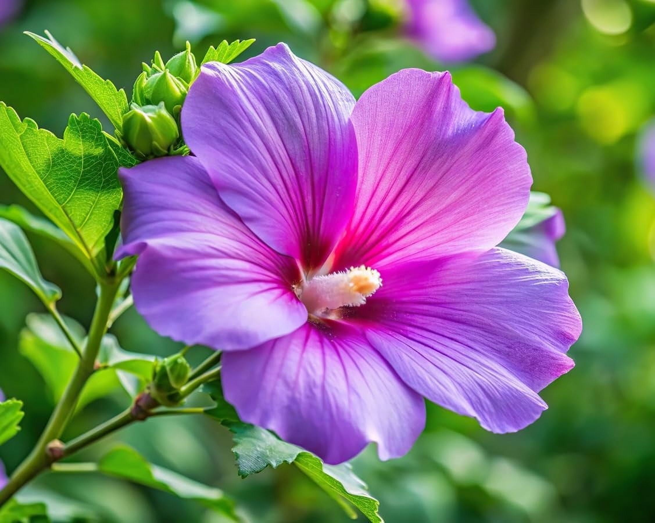 Purple Hibiscus Plant to Grow Easy to Grow Rooted Seedling Plants Stunning Blooming Bush One Seedling
