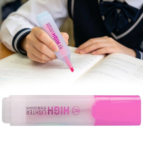 Purple Highlighter with Firm Chisel Tip 2ml Fast Dry Mild Color Aesthetic Pocket Highlighter Marker for Office Document Underlining Journaling Bibles Planners Notes