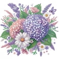 thumbnail image 1 of Purple Hydrangea Diamond Art Painting Kit, 1 of 7