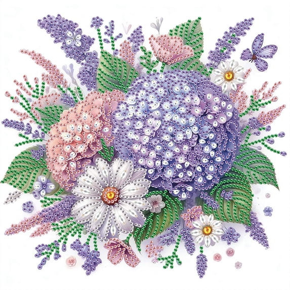 Purple Hydrangea Diamond Art Painting Kit