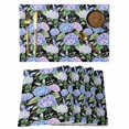 thumbnail image 1 of Purple Hydrangea Placemats Set of 12, Spring Floral Elegant Pastoral Flowers Placemats for Dining Table, Place Mats for Kitchen Tabletop, Waterproof Wipeable Dining Table Mats Set, 1 of 9
