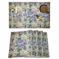 thumbnail image 1 of Purple Hydrangea Placemats Set of 8 Spring Floral Elegant Pastoral Vintage Place Mats Indoor Wipeable Table Mats Washable Cloth Dining Table Placemats for Kitchen Holiday Party Home Decor 13x19 Inch, 1 of 9