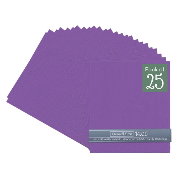 Purple Iris 14x16 Uncut Art Mat Board - No Opening - 25 Mats
