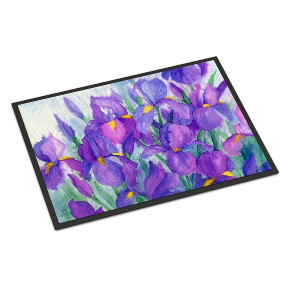Purple Iris Door Mat